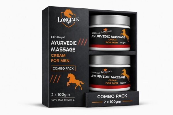 Ayurvedic & Herbal Massage Cream for Men – Pack of 2 | 100g Each